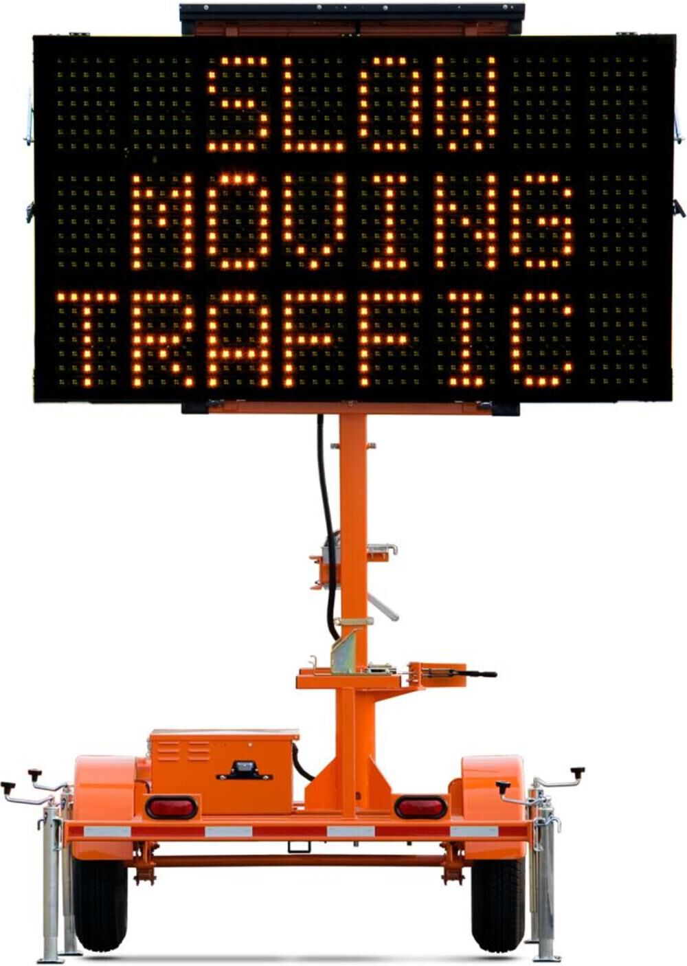 Three Line Mini Message Display Sign with Hand Operated Winch WVT3(B)