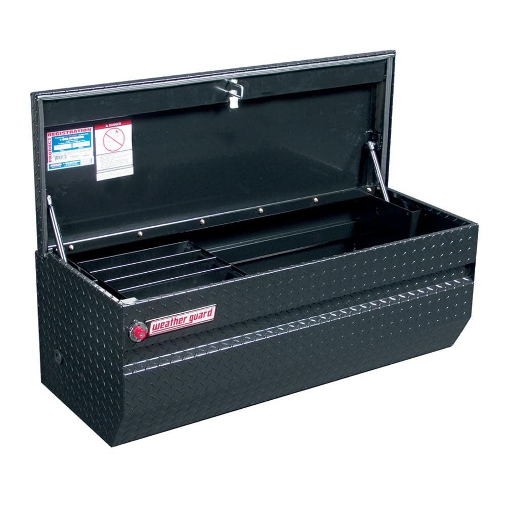 47-in x 20.25-in x 19.25-in Black Aluminum Universal Truck Tool Box 674-5-01