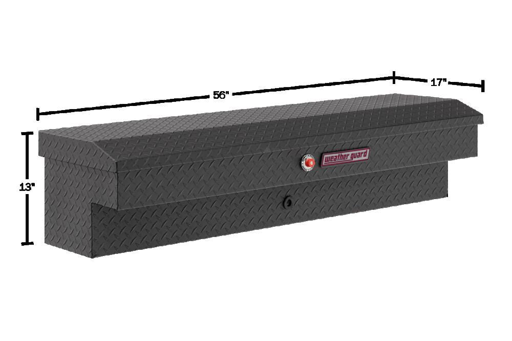 56in Lo-Side Truck Tool Box Aluminum Textured Matte Black 174-52-04