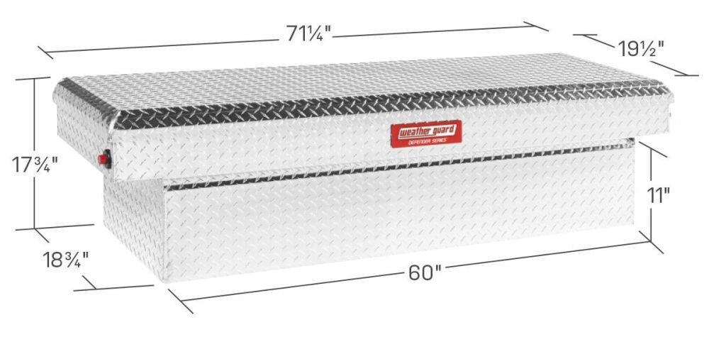 DEFENDER SERIES Full Size Saddle Tool Box 71 Inch x 19.7 Inch x 17.7 Inch Uncoated 302105-9-01