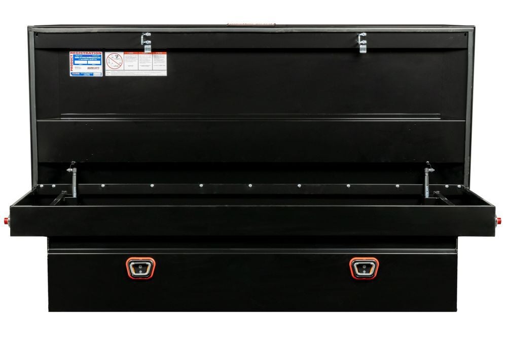 Saddle Box, Steel, Full Extra Wide, Gloss Black, 15.5 cu ft 116-5-04