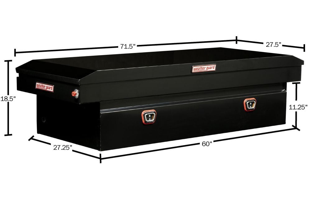 Saddle Box, Steel, Full Extra Wide, Gloss Black, 15.5 cu ft 116-5-04