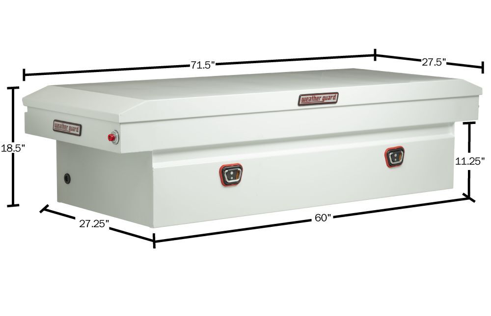 Saddle Box, Steel, Full Extra Wide, White, 15.5 cu ft 116-3-04