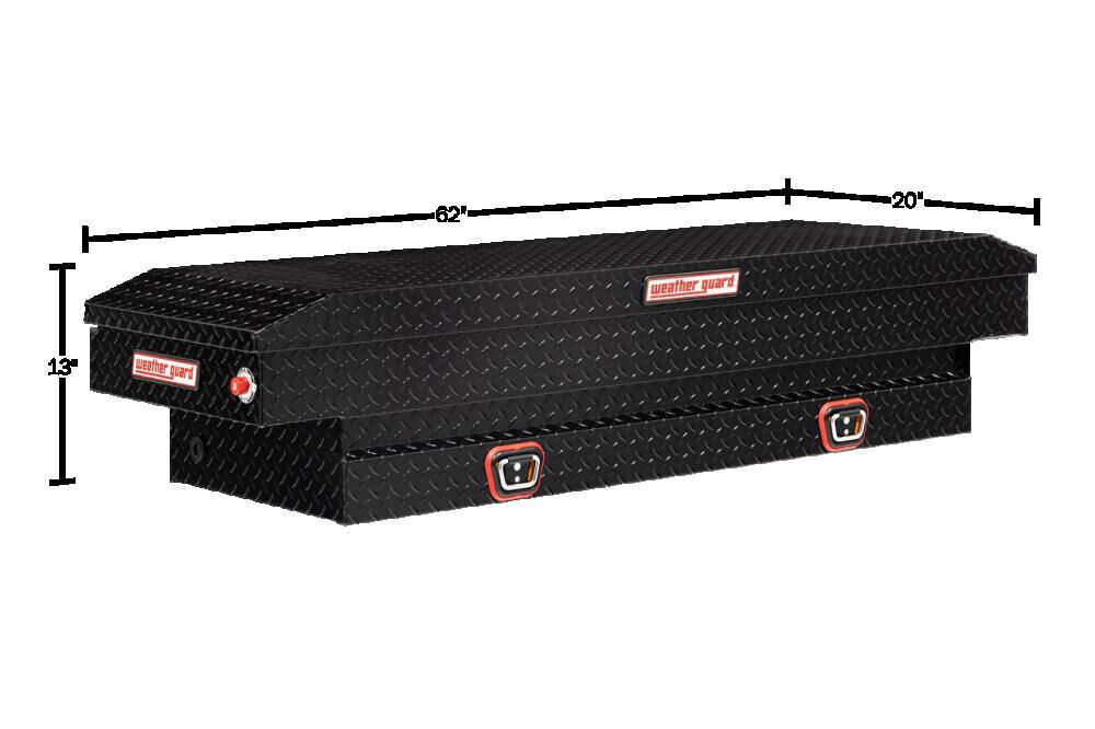 Saddle Truck Tool Box Aluminum Compact Gloss Black 154-5-03