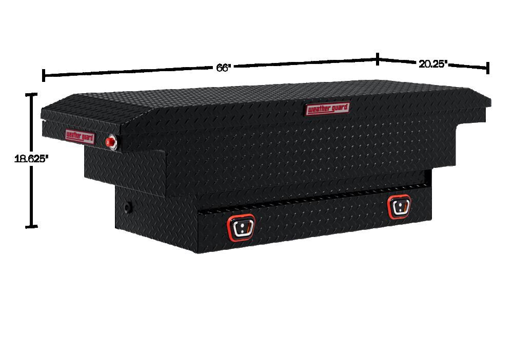 Saddle Truck Tool Box Aluminum Compact Low Profile Black 131-5-03