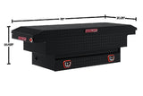 Saddle Truck Tool Box Aluminum Compact Low Profile Black 131-5-03