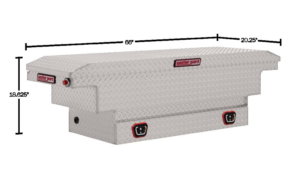 Saddle Truck Tool Box Aluminum Compact Low Profile Clear 131-0-04