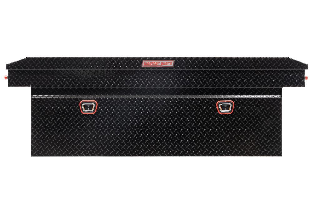 Saddle Truck Tool Box Aluminum Full Deep Gloss Black 123-5-03