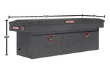 Saddle Truck Tool Box Aluminum Full Deep Gunmetal Gray 123-6-03