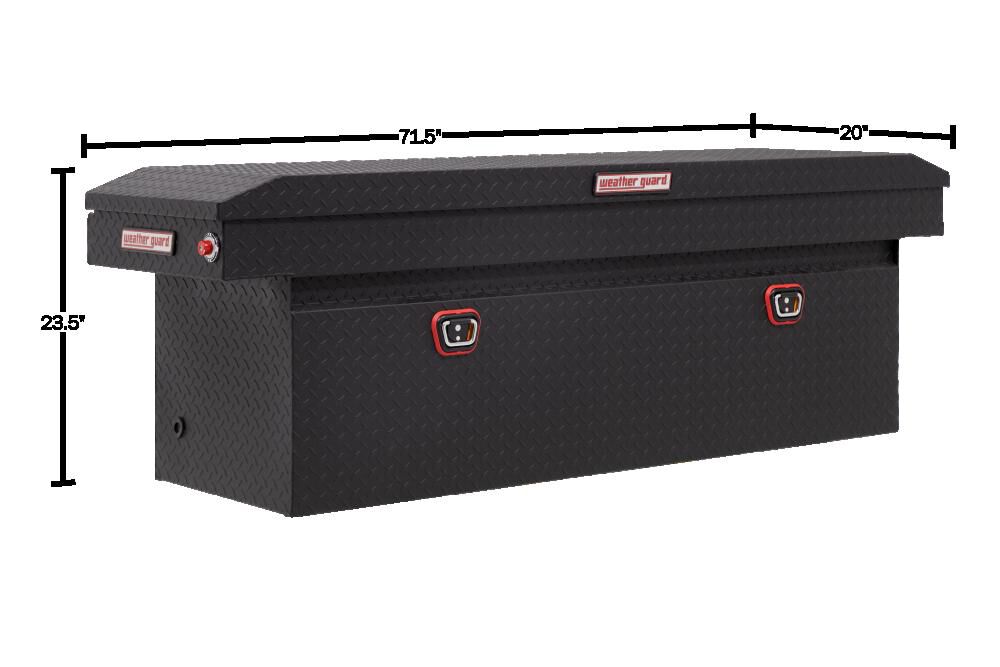 Saddle Truck Tool Box Aluminum Full Deep Textured Matte Black 123-52-04