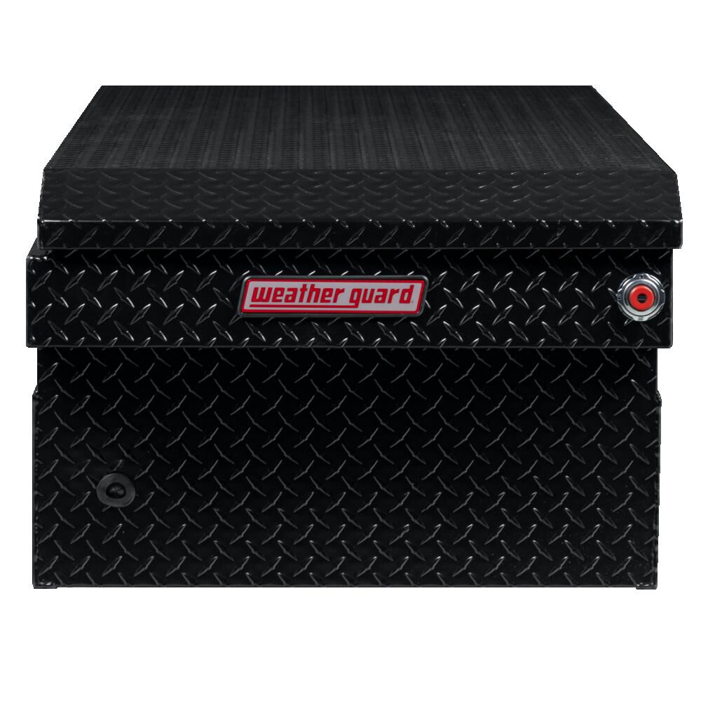 Saddle Truck Tool Box Aluminum Full Extra Wide Gloss Black 117-5-04