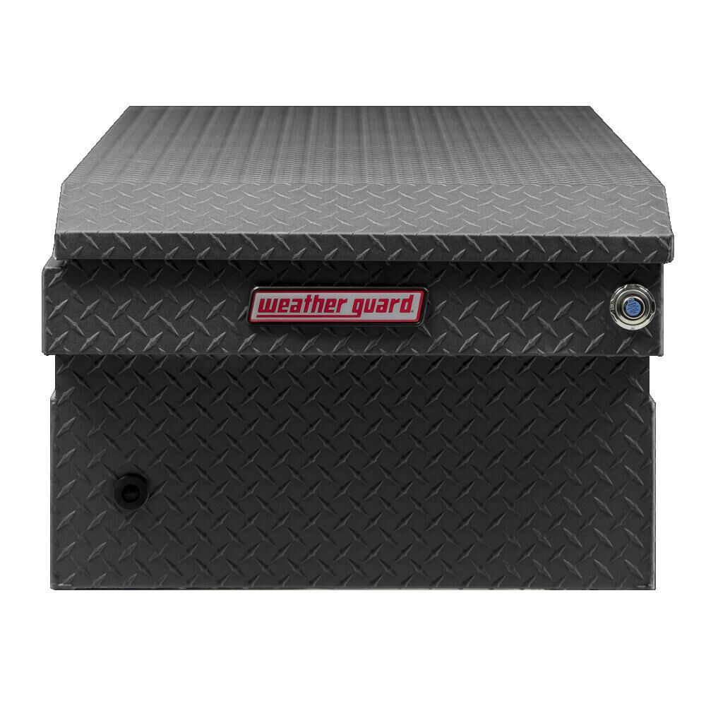 Saddle Truck Tool Box Aluminum Full Extra Wide Textured Matte Black 117-52-04