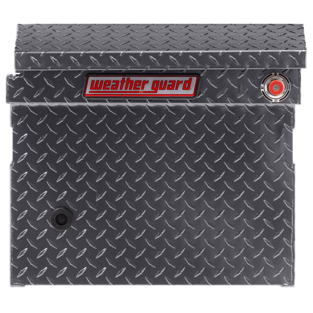 Saddle Truck Tool Box Aluminum Full Low Profile Textured Matte Black 121-6-03