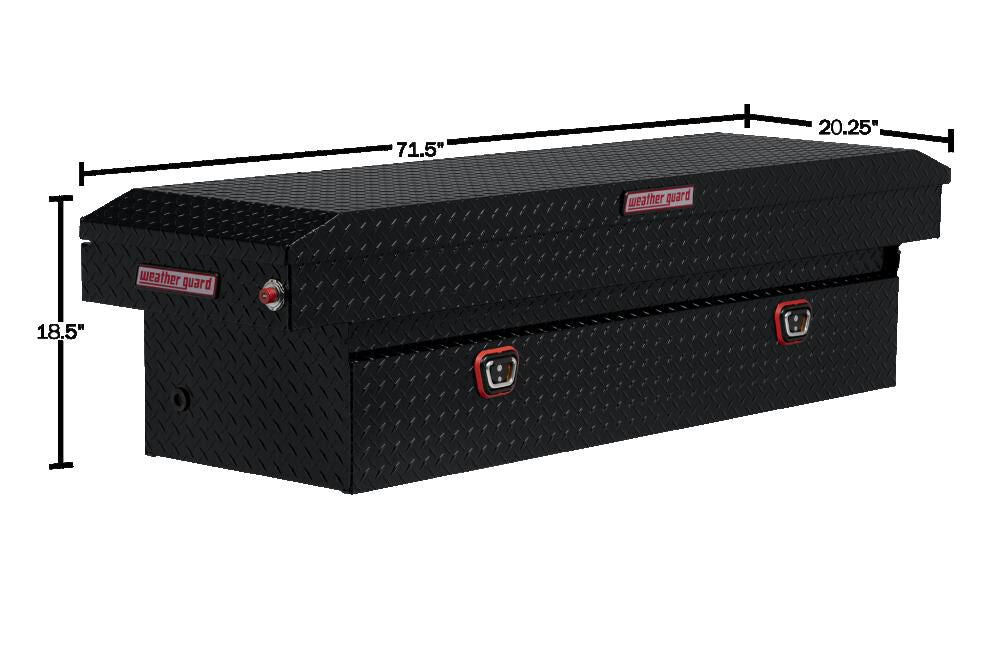 Saddle Truck Tool Box Aluminum Full Standard Gloss Black 127-5-04