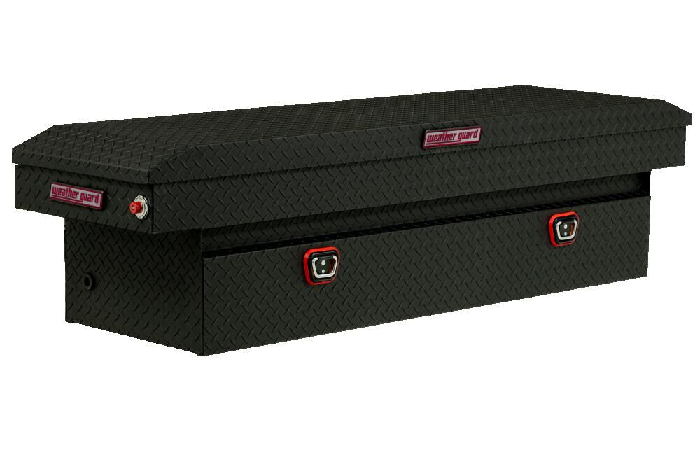 Saddle Truck Tool Box Aluminum Full Standard Textured Matte Black 127-52-04