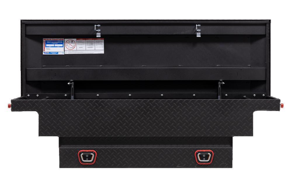 Saddle Truck Tool Box Aluminum Low Profile Textured Matte Black 131-52-04