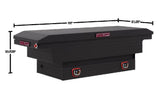 Saddle Truck Tool Box Aluminum Low Profile Textured Matte Black 131-52-04