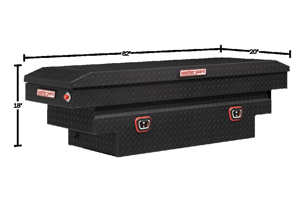 Saddle Truck Tool Box AluminumCompact Deep Textured Matte Black 137-52-04