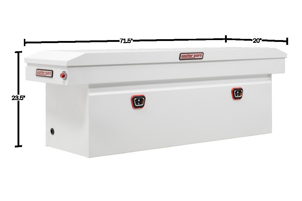 Saddle Truck Tool Box Steel Full Deep White 128-3-04