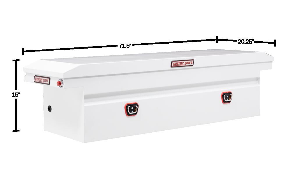 Saddle Truck Tool Box Steel Full Low Profile White 120-3-03