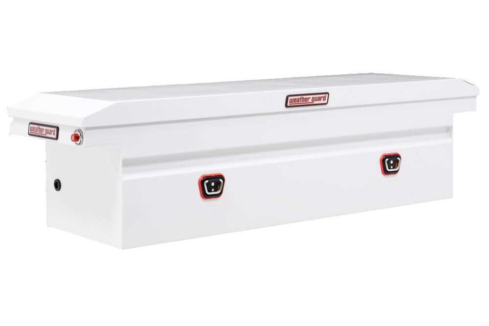 Saddle Truck Tool Box Steel Full Low Profile White 120-3-04