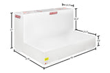 Transfer Tank L-Shape 110 Gallon White 362-3-02