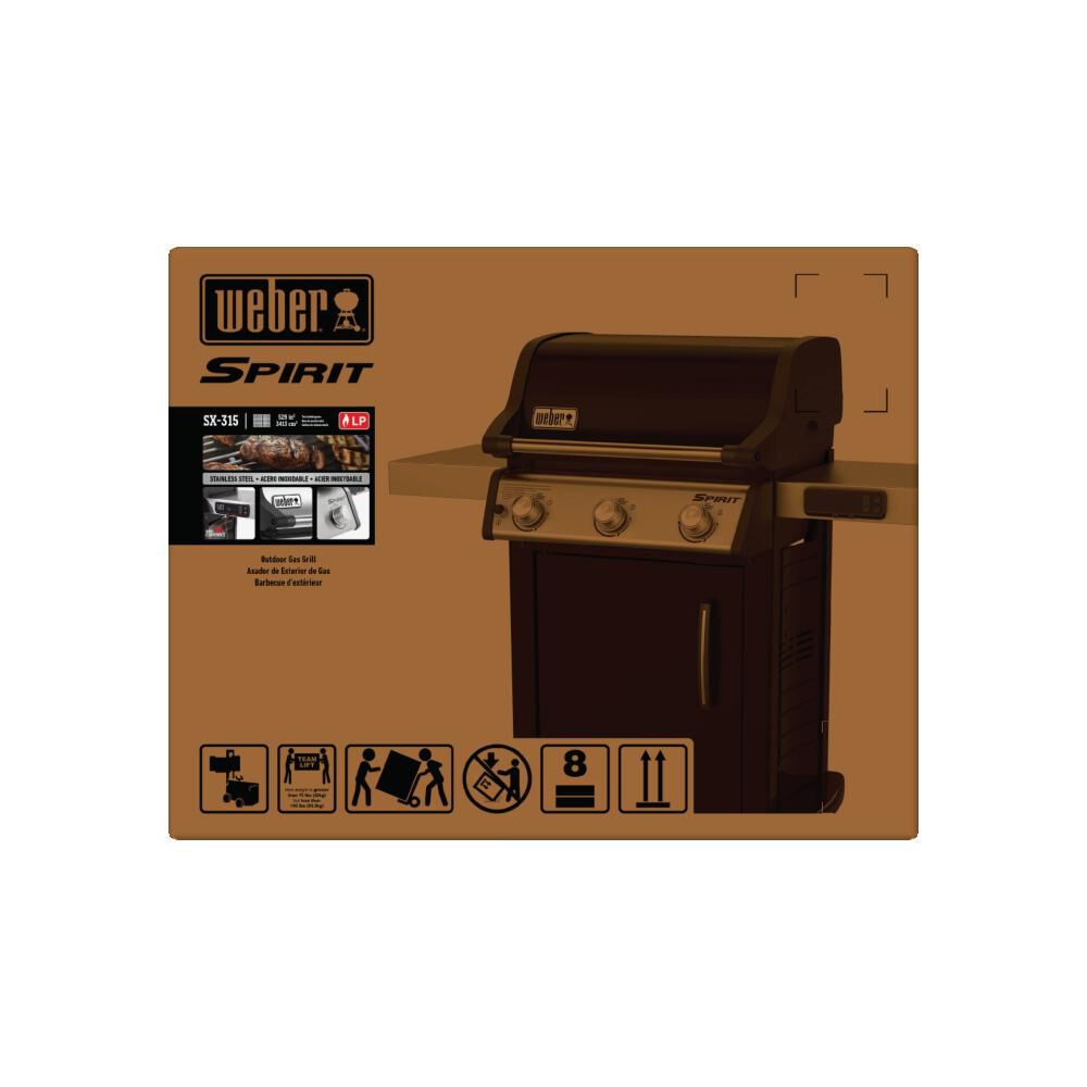 Spirit SX 315 Smart Grill Propane Gas Stainless Steel 46502401