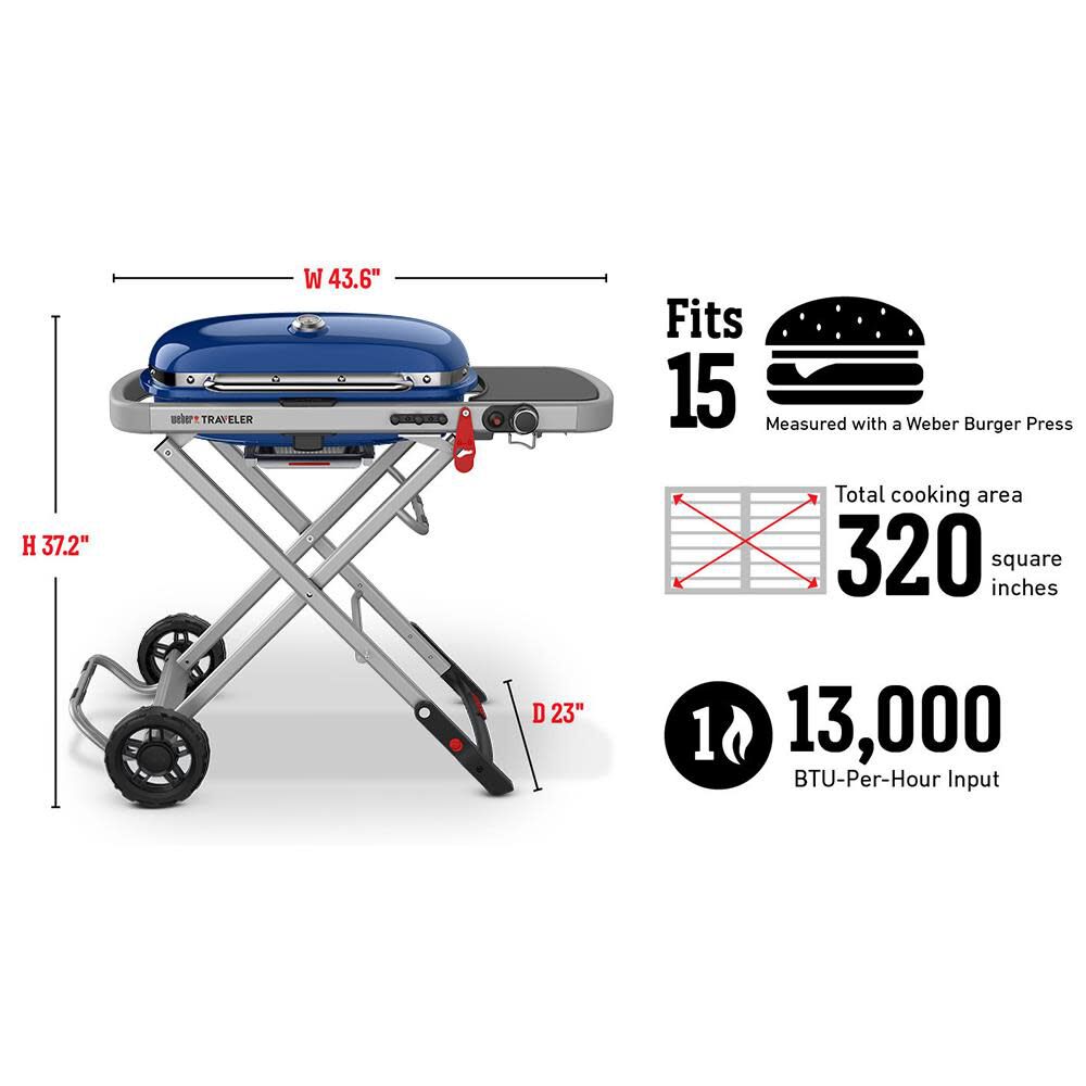 Traveler Grill Propane Blue 9020001