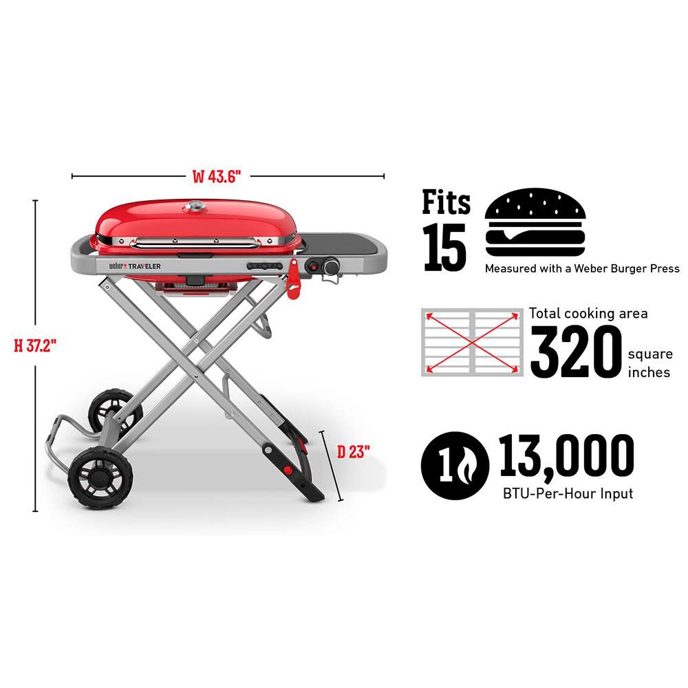 Traveler Grill Propane Red 9030001