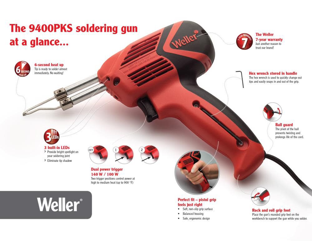 100 Watt/140 Watt, 120 Volt Universal Soldering Gun 9400PKS