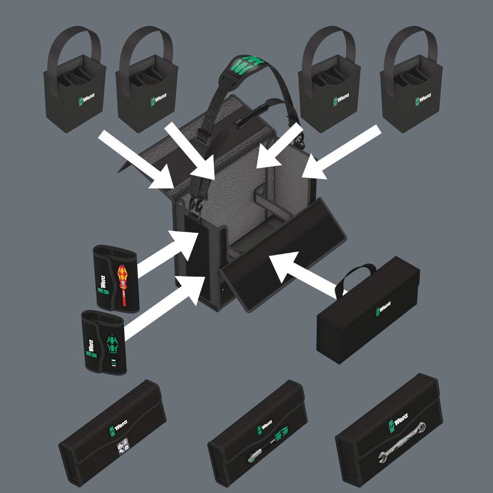 2 XL Tool Container for Docking Wera Textile Boxes & Pouches 5004357001