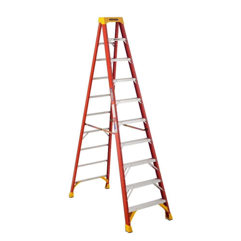 6200 10-ft Fiberglass Type 1A-300-lb Load Capacity Step Ladder 6210