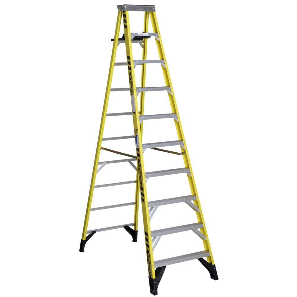 7300S 10-ft Fiberglass Type 1AA-375-lb Load Capacity Step Ladder 7310S