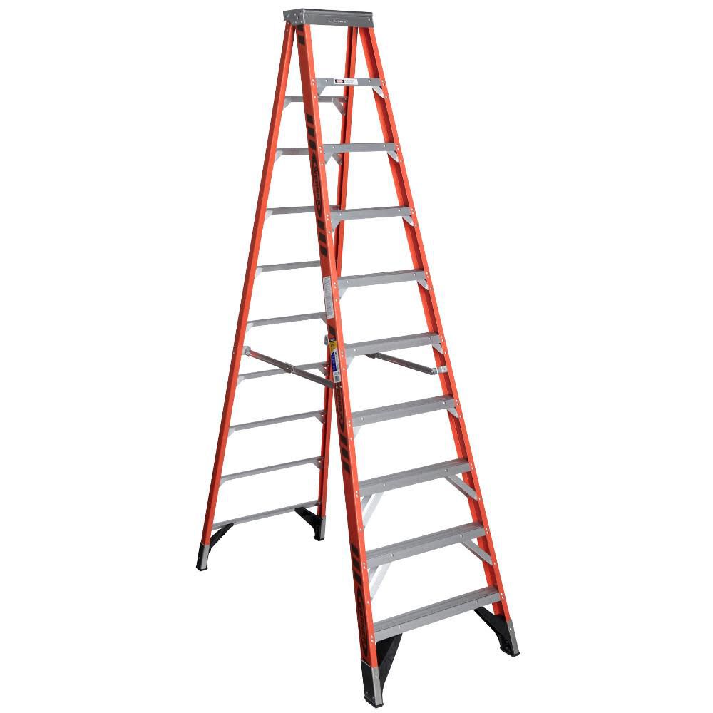 7400 10-ft Fiberglass Type 1aa- 375-lb Load Capacity Step Ladder 7410