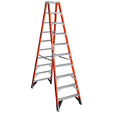 T7400 10-ft Fiberglass Type 1AA-375-lb Load Capacity Twin Step Ladder T7410