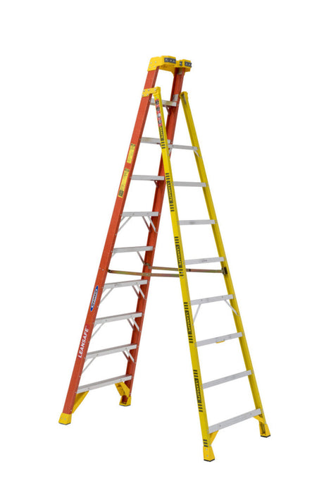 L6200 10-ft Fiberglass Type 1A-300-lb Load Capacity Step Ladder L6210