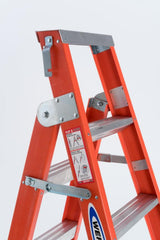 L6200 10-ft Fiberglass Type 1A-300-lb Load Capacity Step Ladder L6210