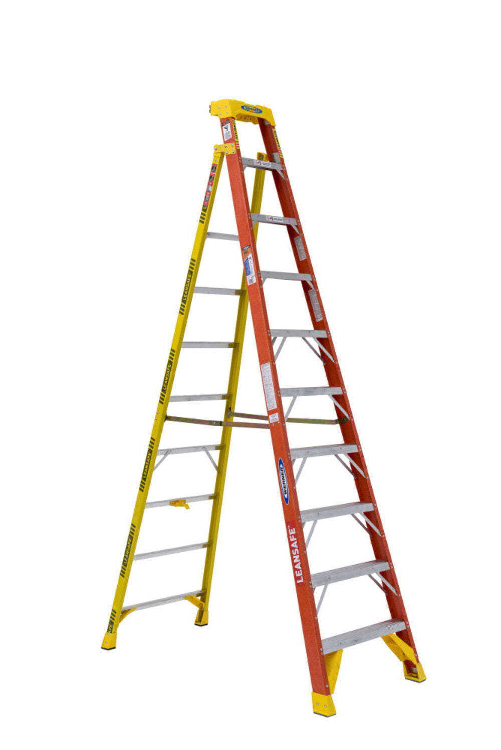 L6200 10-ft Fiberglass Type 1A-300-lb Load Capacity Step Ladder L6210