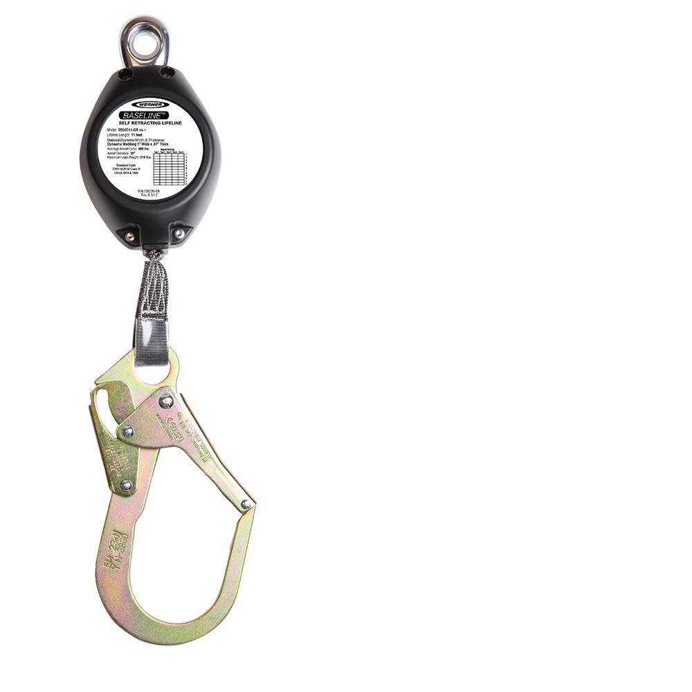 11 Ft. Baseline Web Self-Retracting Lifeline with Steel Rebar R530011-SR