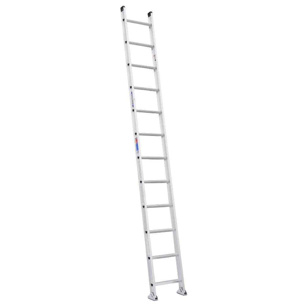 D1500-1 12-ft Aluminum Type 1A-300-lb Load Capacity Straight Ladder D1512-1