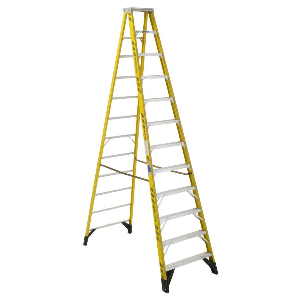 7300 12-ft Fiberglass Type 1AA-375-lb Load Capacity Step Ladder 7312