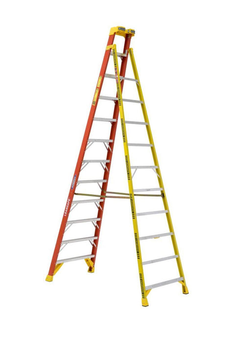 12Ft LEANSAFE Type IA Fiberglass Leaning Ladder L6212