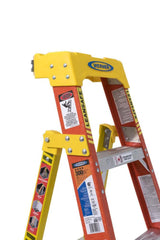 L6200 12-ft Fiberglass Type 1A-300-lb Load Capacity Step Ladder L6212