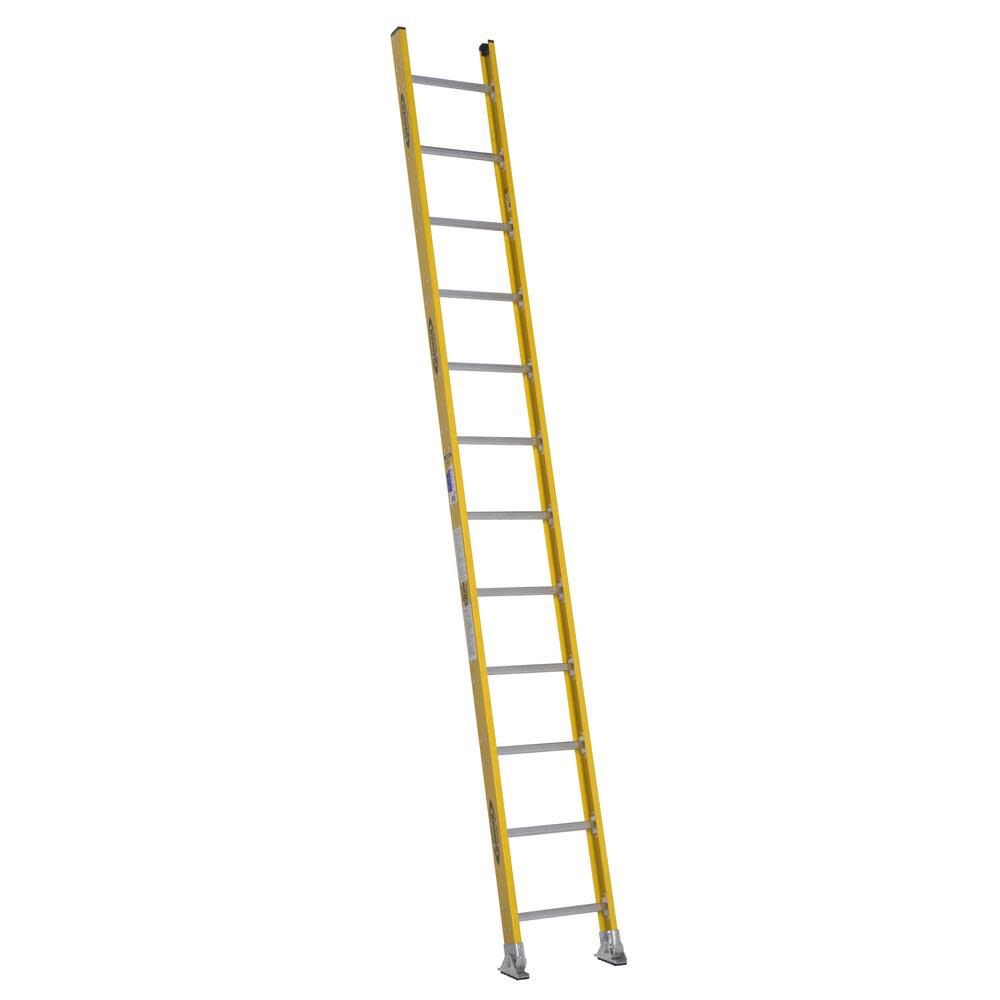 7100-1 12-ft Fiberglass Type 1aa- 375-lb Load Capacity Straight Ladder 7112-1