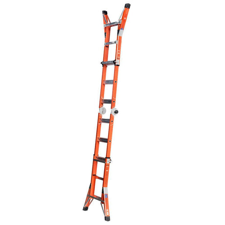 FMT Pro 5-in-1 14.25-ft Reach Type 1a- 300-lb Load Capacity Telescoping Multi-Position Ladder FMT-13