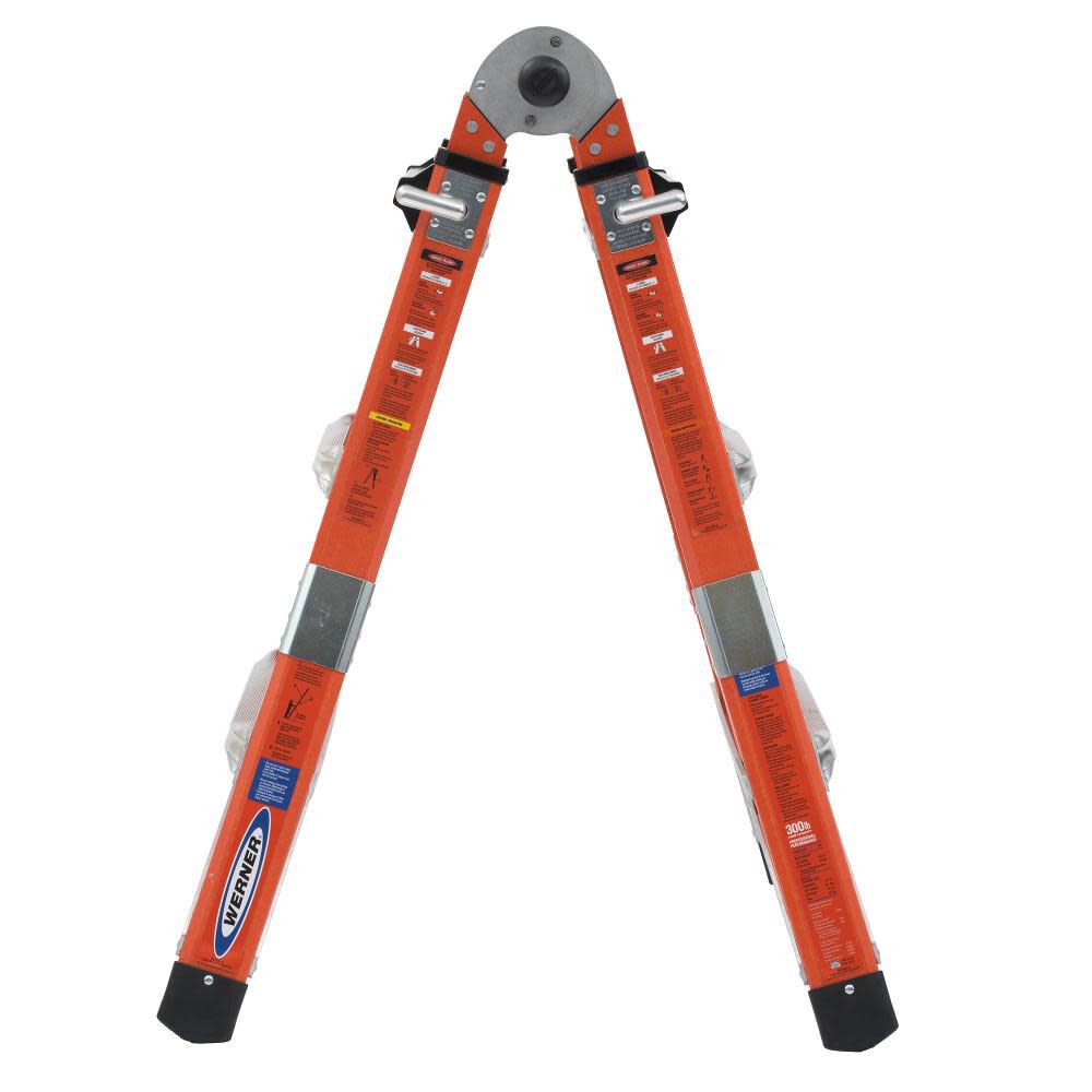 FMT Pro 5-in-1 14.25-ft Reach Type 1a- 300-lb Load Capacity Telescoping Multi-Position Ladder FMT-13