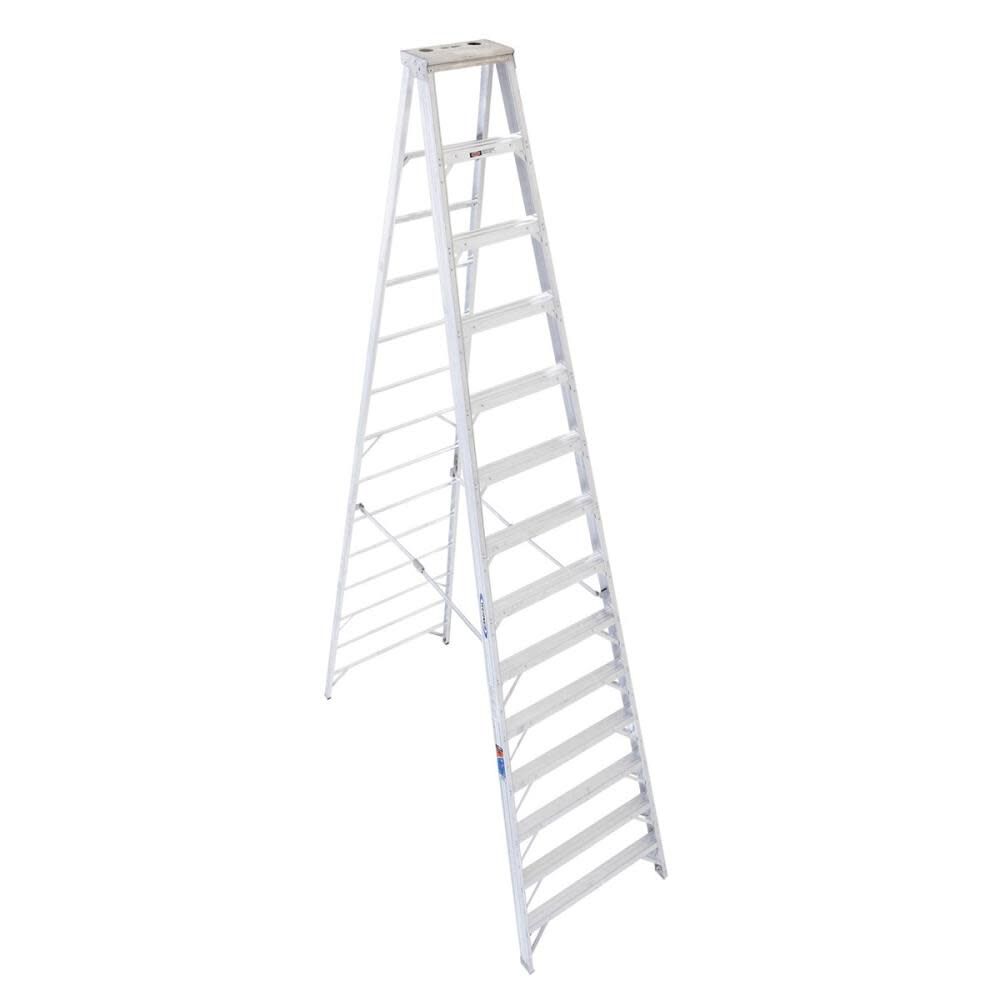 410 14-ft Aluminum Type 1A-300-lb Load Capacity Step Ladder 414