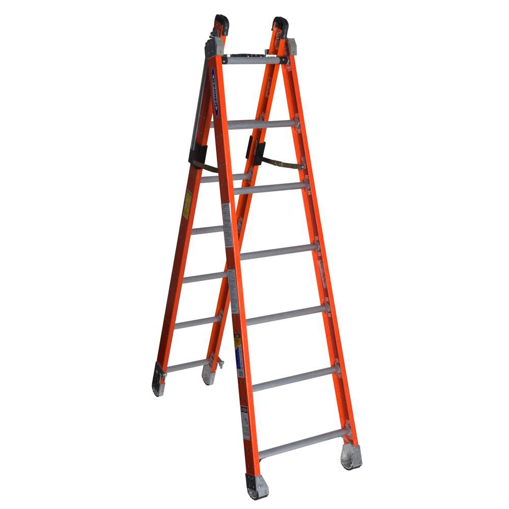 7800 13-ft Reach Type 1AA-375-lb Load Capacity Multi-Position Ladder 7807