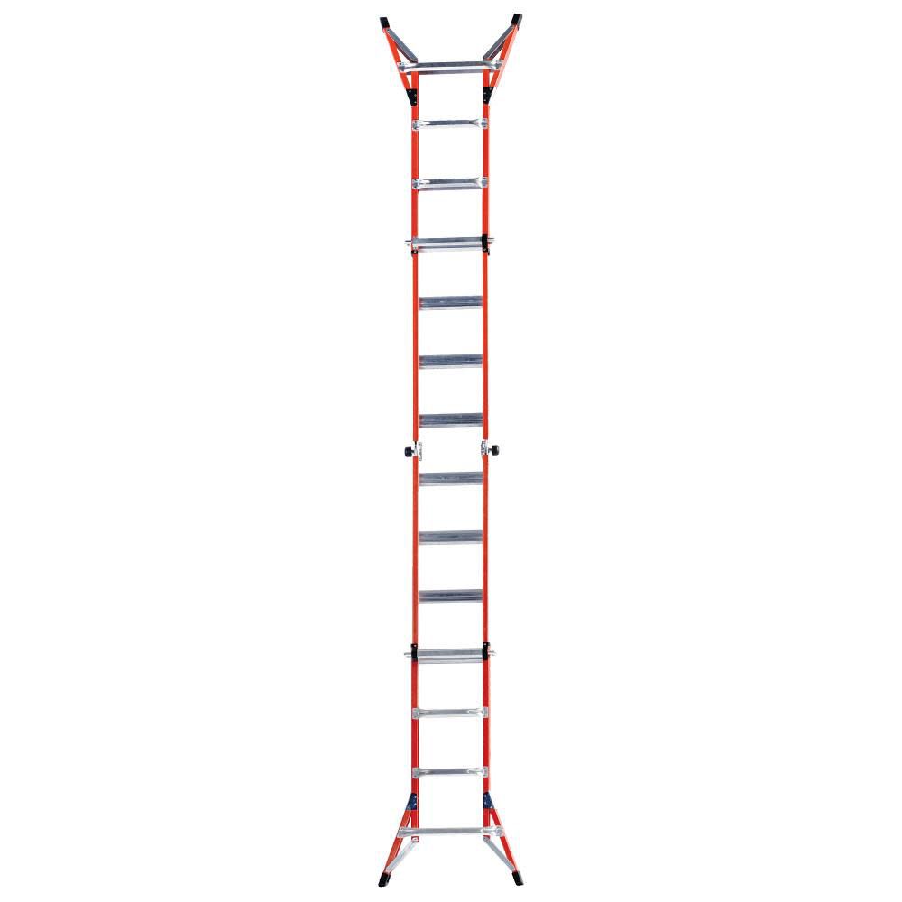 FMT Pro 5-in-1 18-ft Reach Type 1a- 300-lb Load Capacity Telescoping Multi-Position Ladder FMT-17