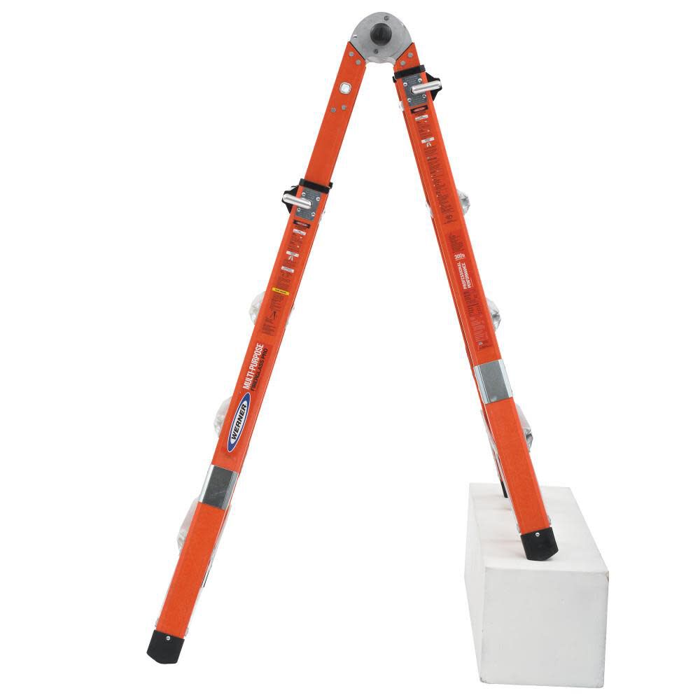 FMT Pro 5-in-1 18-ft Reach Type 1a- 300-lb Load Capacity Telescoping Multi-Position Ladder FMT-17